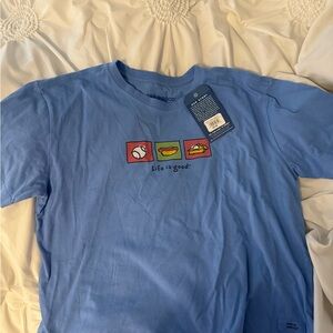 Life is Good womens blue Graphic Tee